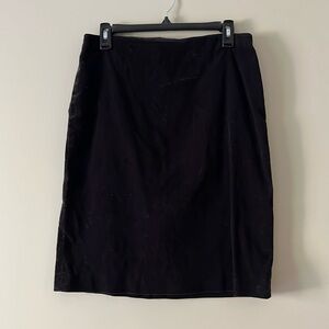 Black corduroy pencil skirt